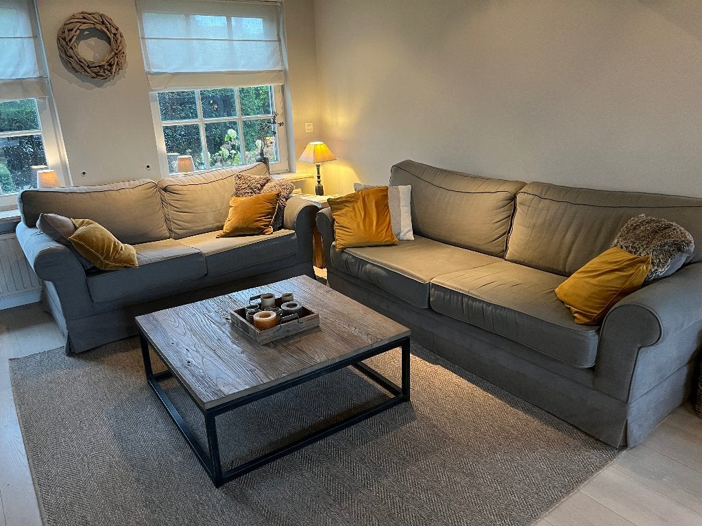 Zetel Flamant stijl Taupe, 250 à 300 cm, Moins de 75 cm, Quatre personnes ou plus, Banc droit