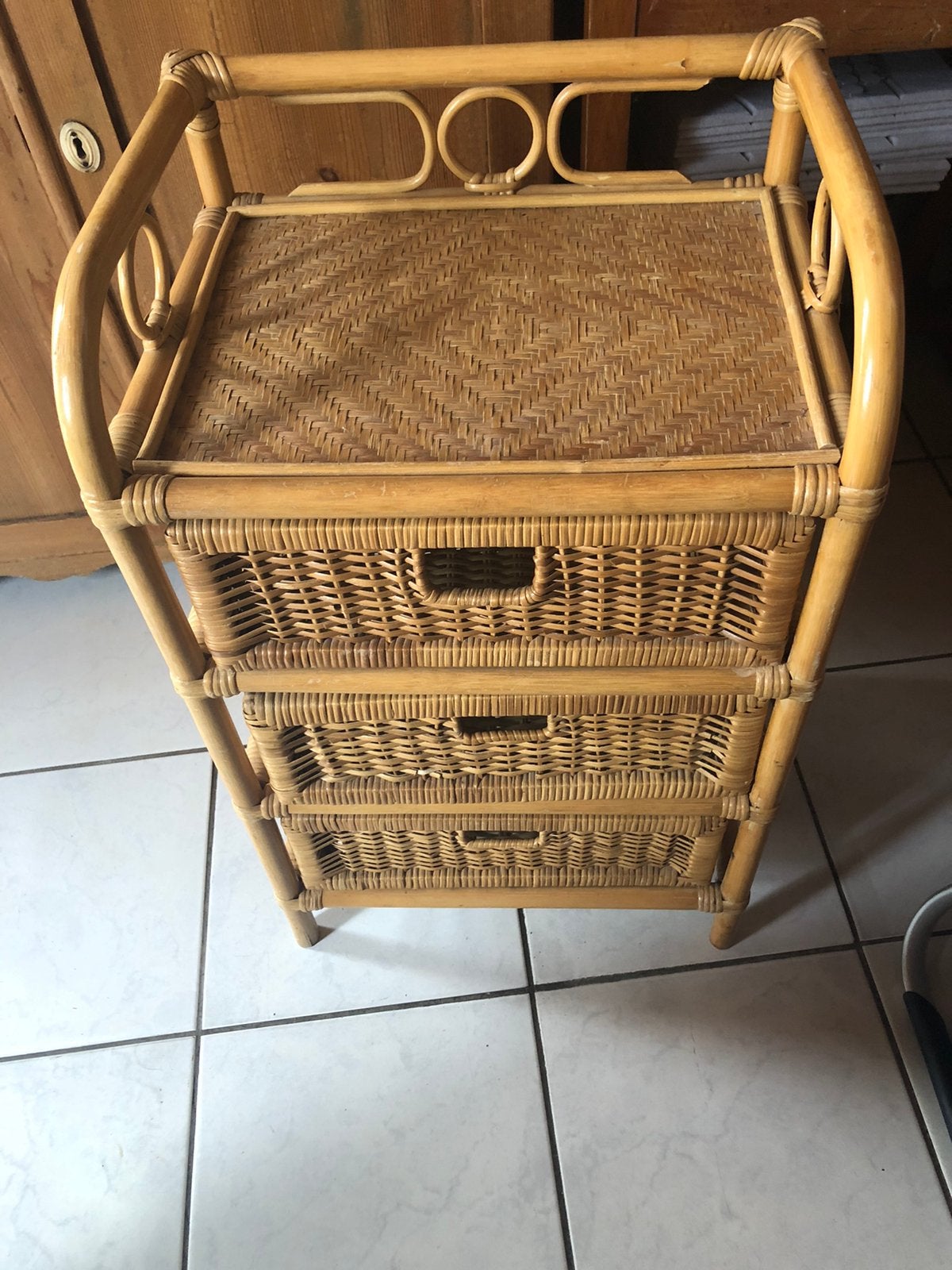 Meuble rotin, Maison & Meubles, Armoires | Commodes, Enlèvement, Utilisé