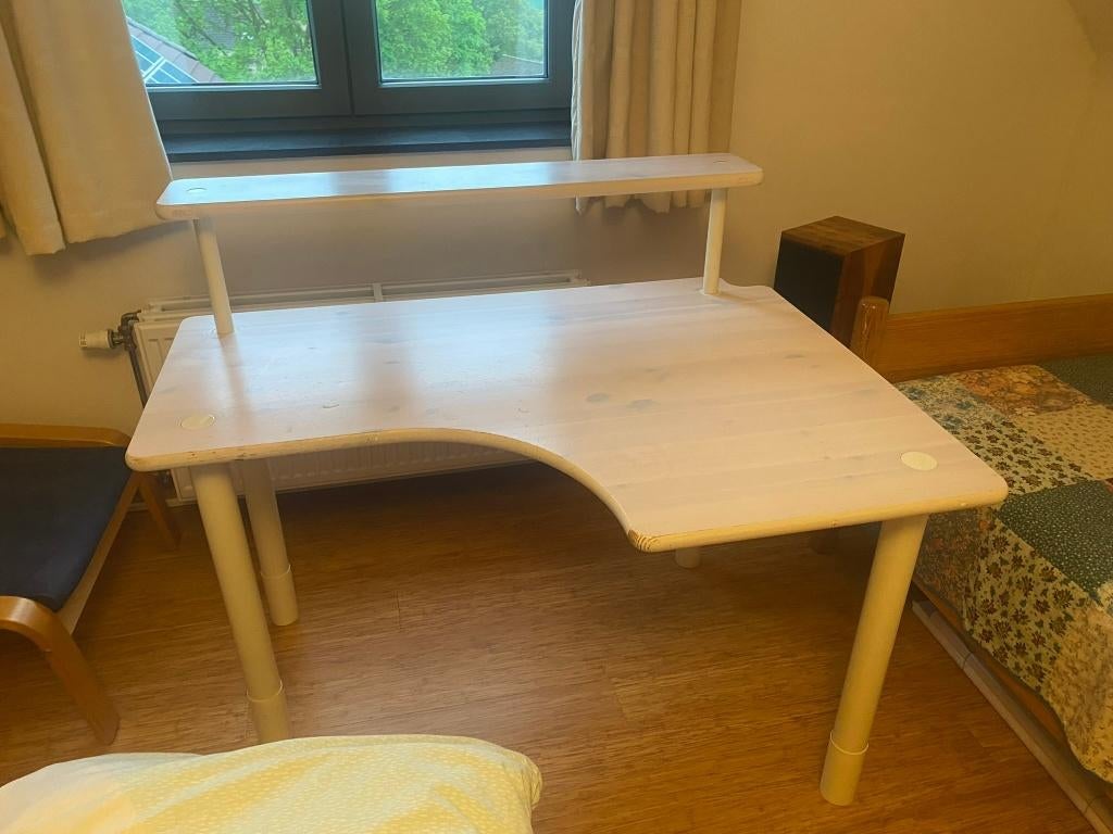 Flexa kinderbureau WIT, Huis en Inrichting, Bureaus, Gebruikt, Kinderbureau, Overige merken, Scandinavisch, Hout, Wit, Opzetstuk