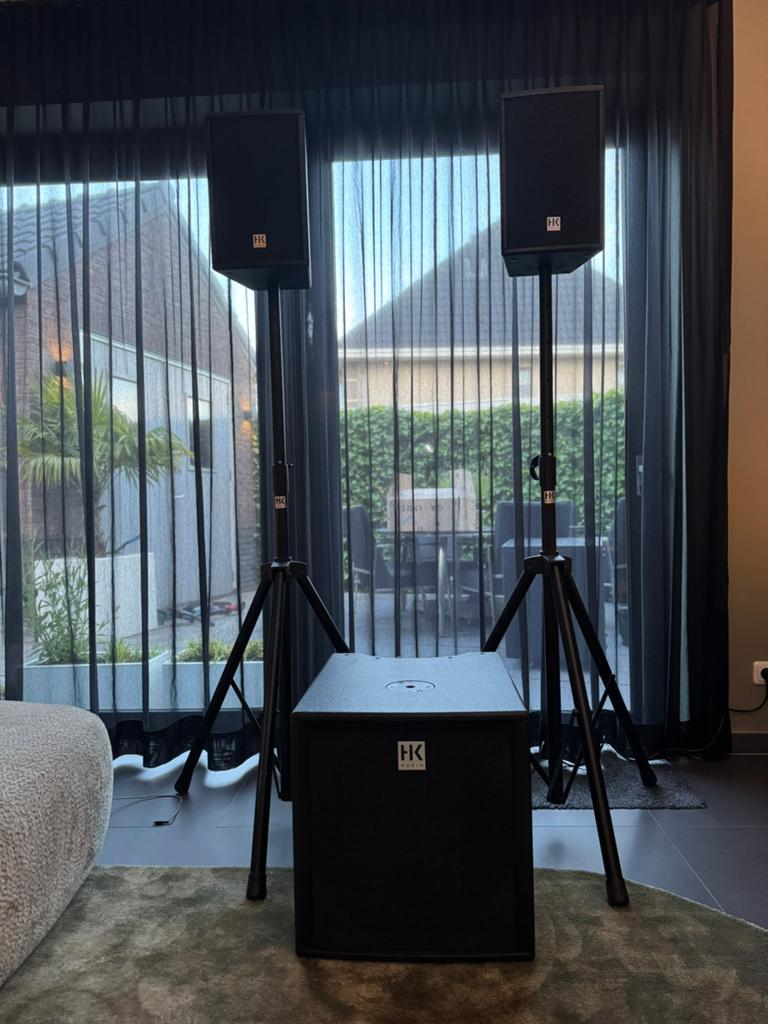 HK AUDIO IMPACT PA set - geluidsinstallatie 1100 W RMS, Ophalen, Zo goed als nieuw, Subwoofer, JBL