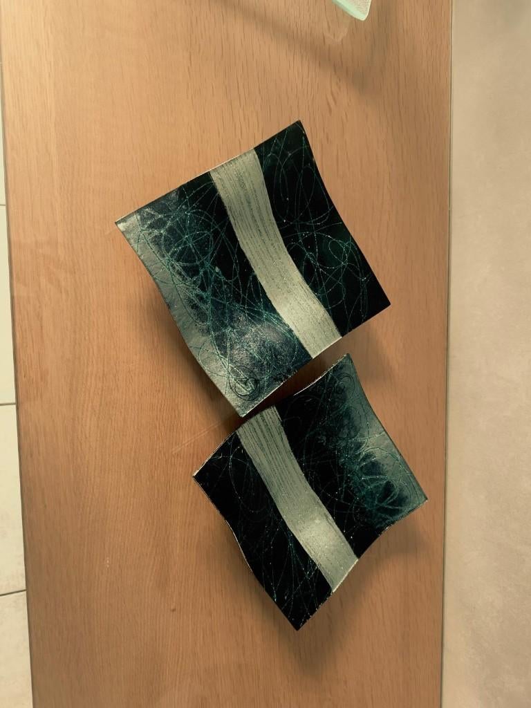 Set van 2 decoratieve schaaltjes, Ophalen, Zo goed als nieuw, Modern, Glas
