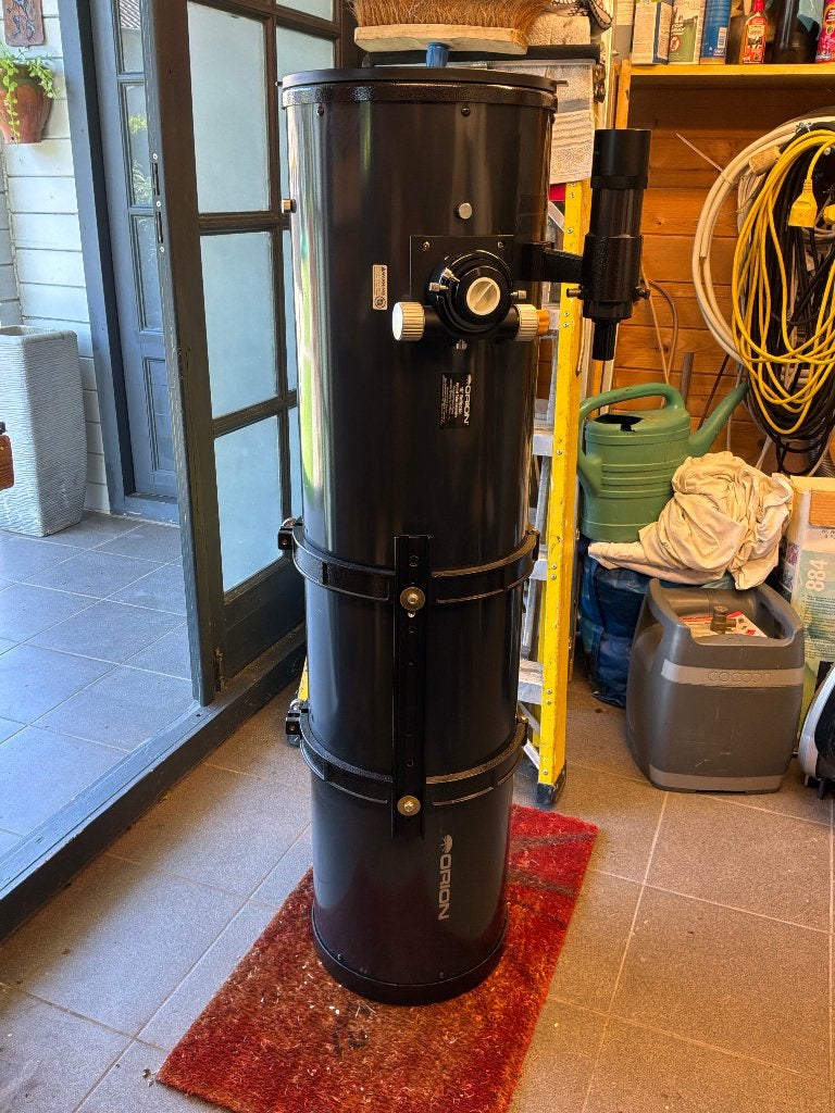 Telescoop 10” van Orion. F4.8, Audio, Tv en Foto, Optische apparatuur | Telescopen, Gebruikt, Spiegeltelescoop (reflector), 200 mm of meer