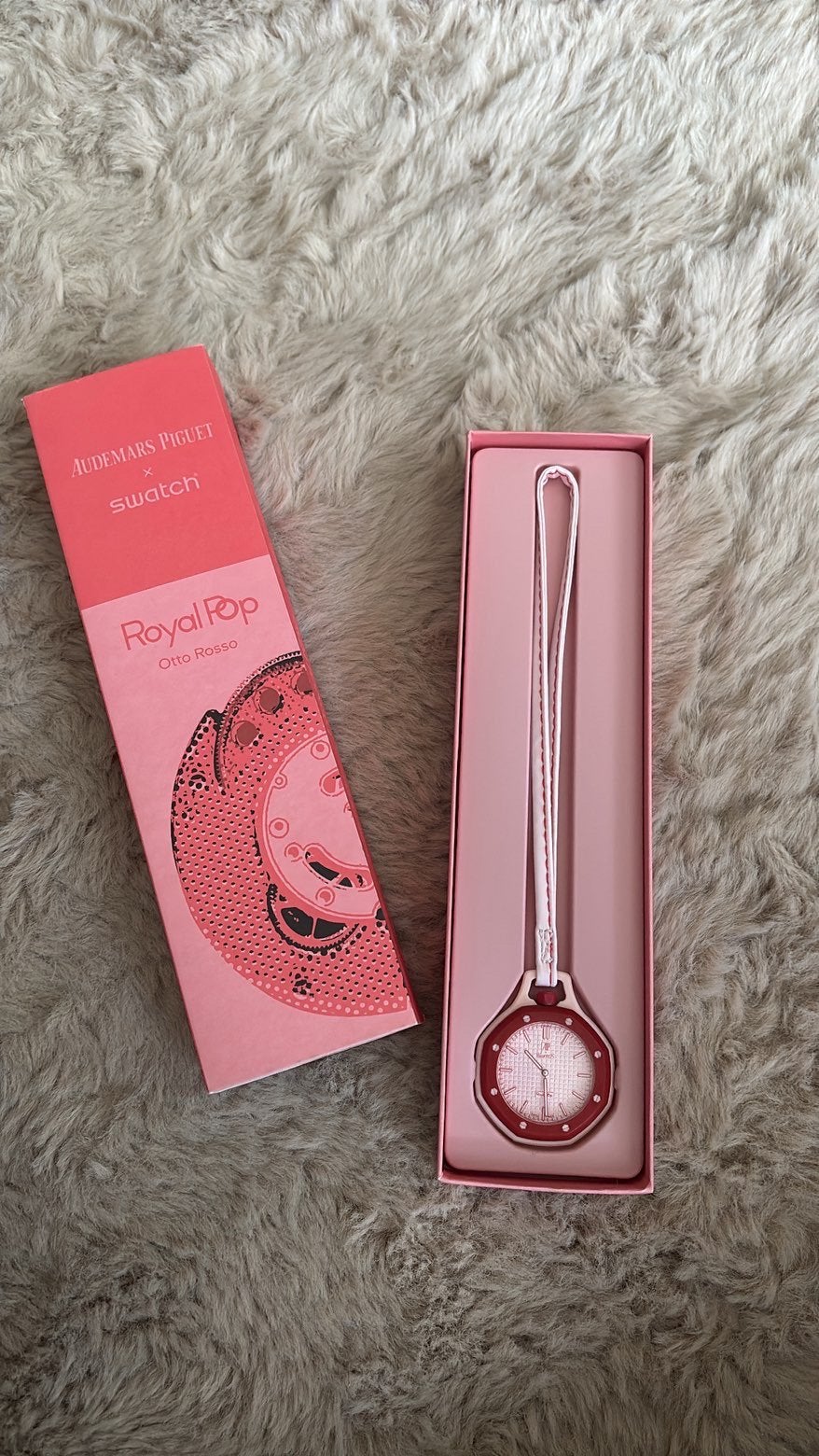Swatch x Audemars Piguet Royal Oak, Ophalen of Verzenden, Zo goed als nieuw, Roze