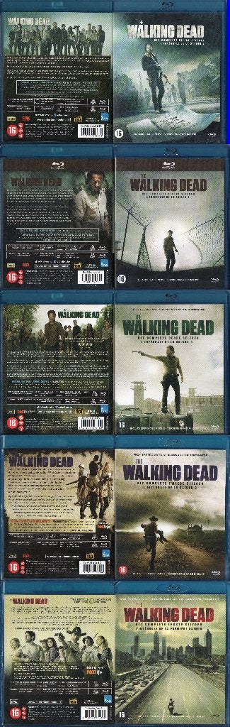 walking dead saison 1 , 2 ,3 ,4 , 5 (20 blu-ray), Horror, Gebruikt, Vanaf 16 jaar, Nederlands