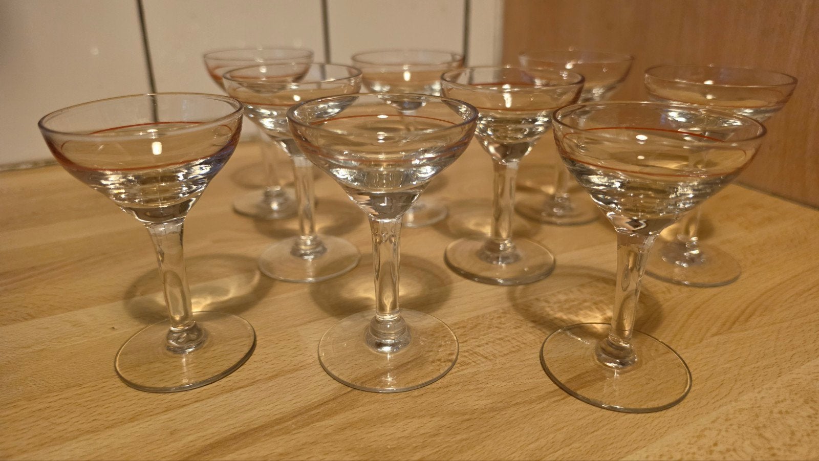 9 verres à liqueur vintage, Enlèvement ou Envoi
