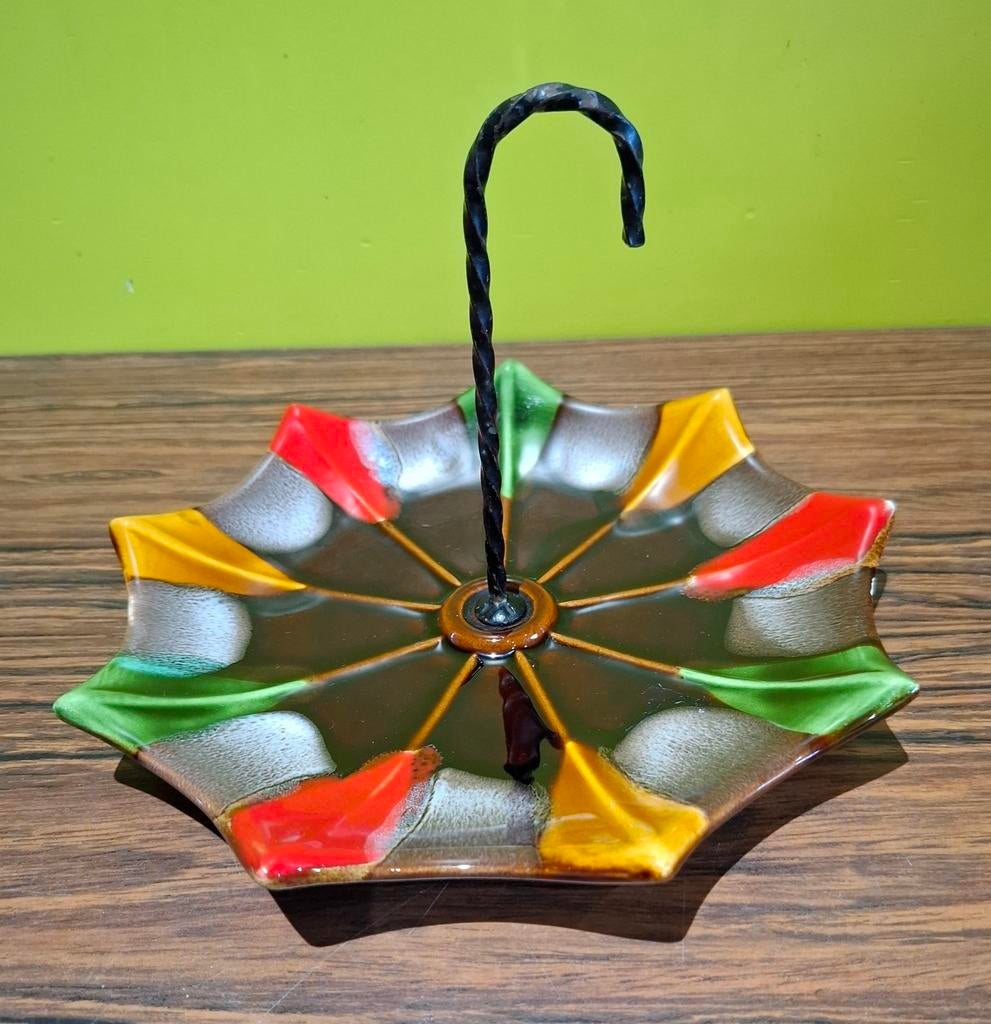 Vintage Vallauris paraplu'tje voor koekjes/pralines, Ophalen of Verzenden