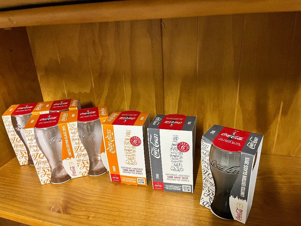 Coca Cola glazen 7 stuks Nieuw, ongeopende verpakking j.2015, Enlèvement, Neuf, Verre à soda