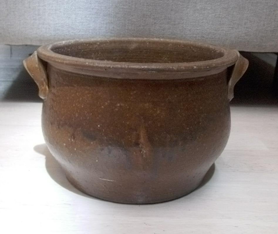 geglazuurde aardewerk pot / cache-pot, Antiek en Kunst, Ophalen