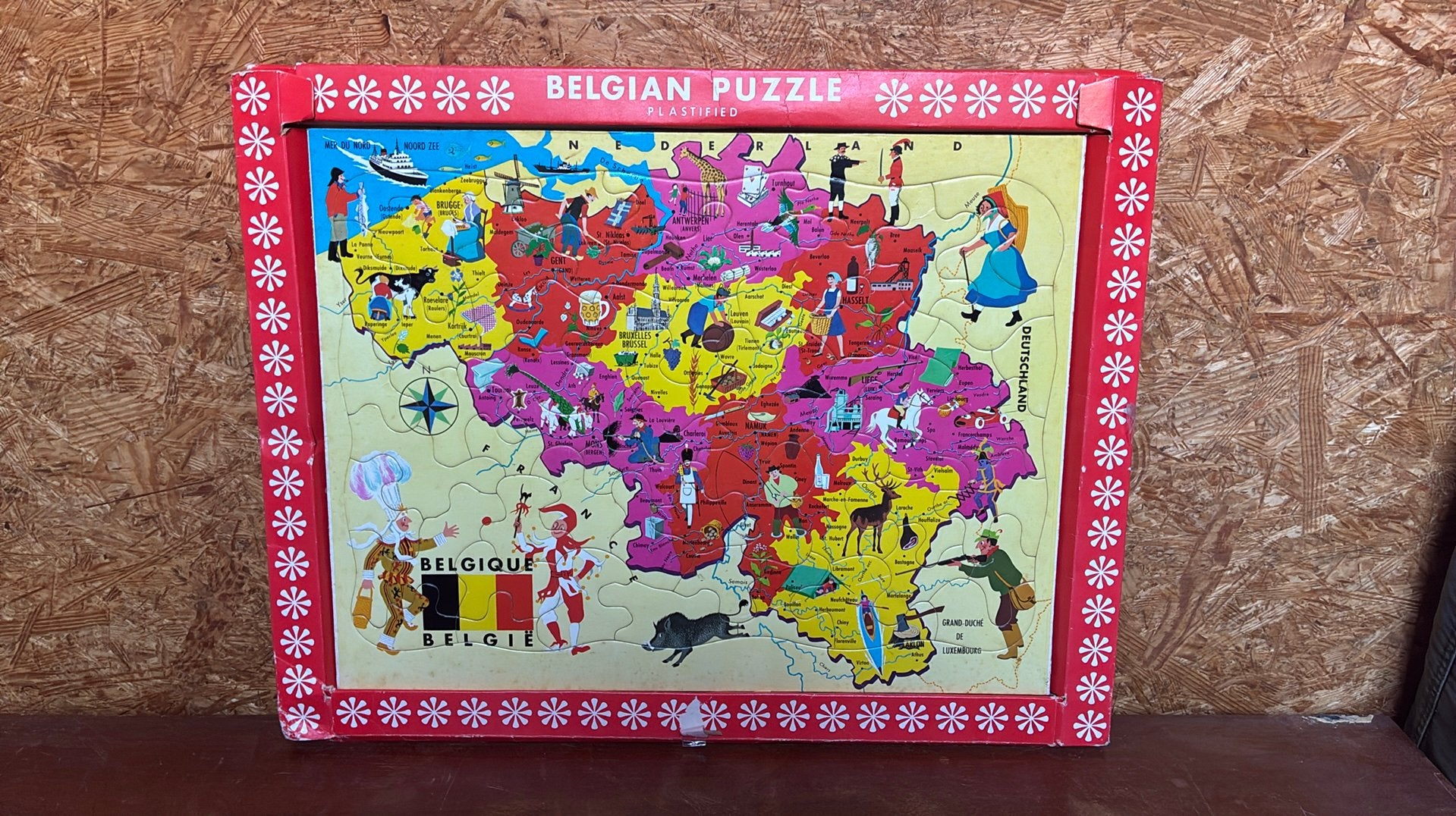 Vintage puzzel van België, Ophalen, Gebruikt