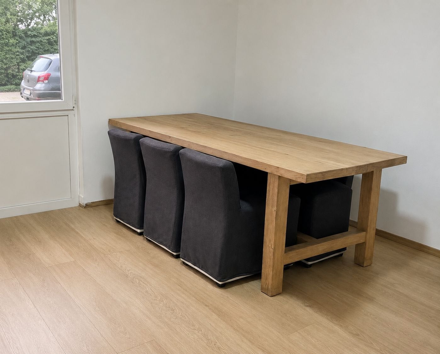 Houten Eettafel 220/90, Huis en Inrichting, Tafels | Eettafels, Ophalen, Zo goed als nieuw