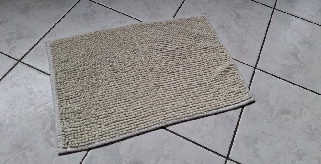 badmat of wc mat gebroken ecru - 41 op 59, Ophalen of Verzenden, Gebruikt, Badmat