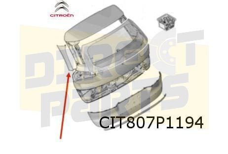 Citroën C4 SpaceTourer zijpaneel achterklep Rechts Origineel, Neuf, Arrière, -, Haillon arrière