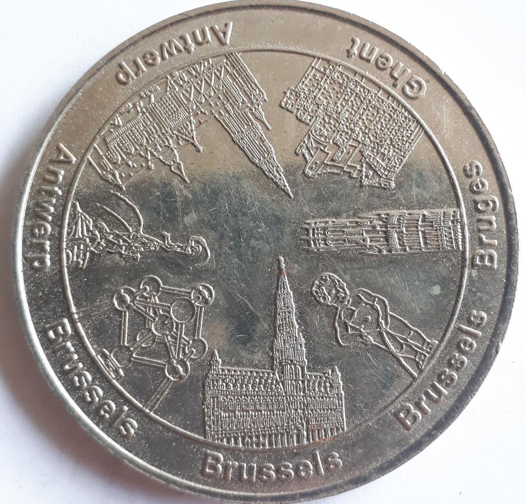 BELGIUM : CROWNSIZE COLLECTOR COIN BELGIAN HERITAGE, Postzegels en Munten, Ophalen of Verzenden, Overige materialen