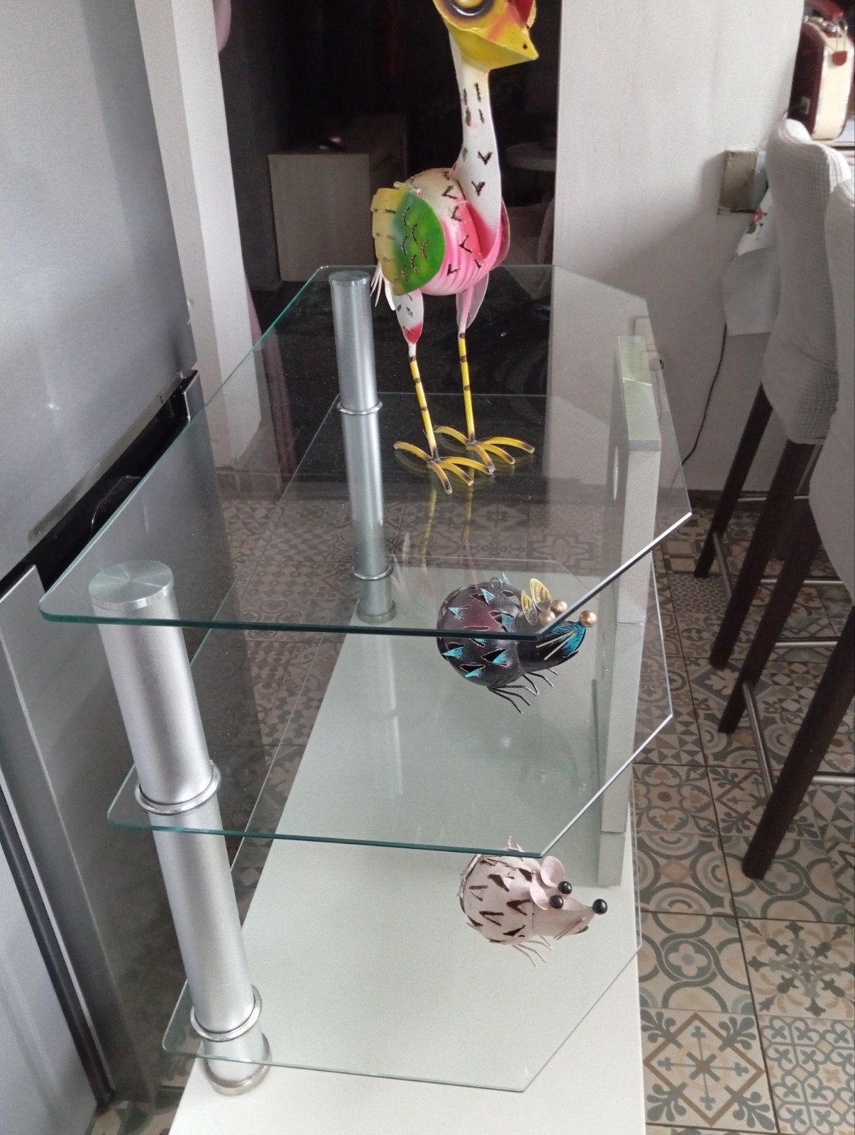 table en verre, Verre