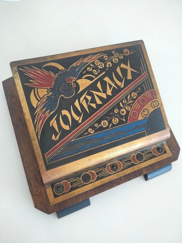 1920s Art Deco Oriental Porte journaux magazine houder, Antiek en Kunst, Ophalen of Verzenden