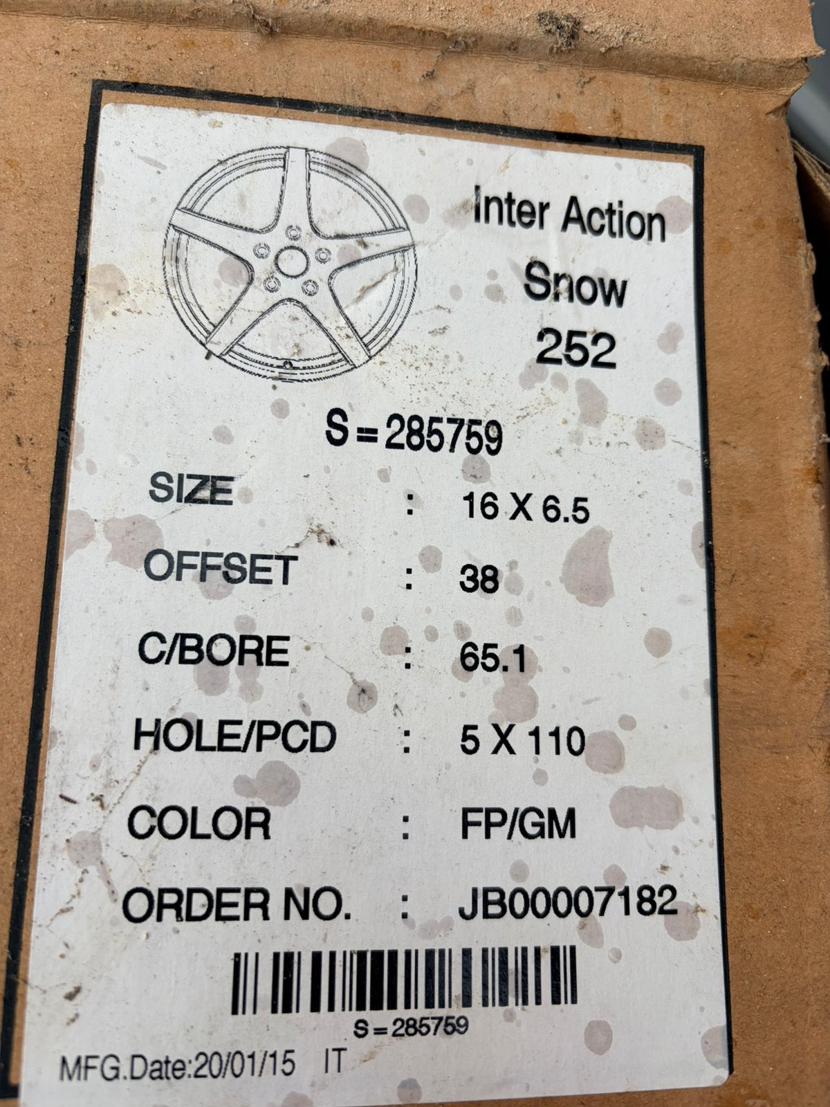 4x Jantes alu Saab 16” – Inter Action Snow 252 – 5x110, 16 pouces, Autre, Enlèvement, Utilisé