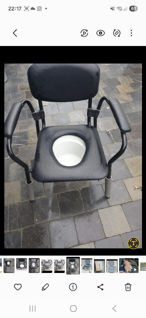 2 wc stoel, Enlèvement