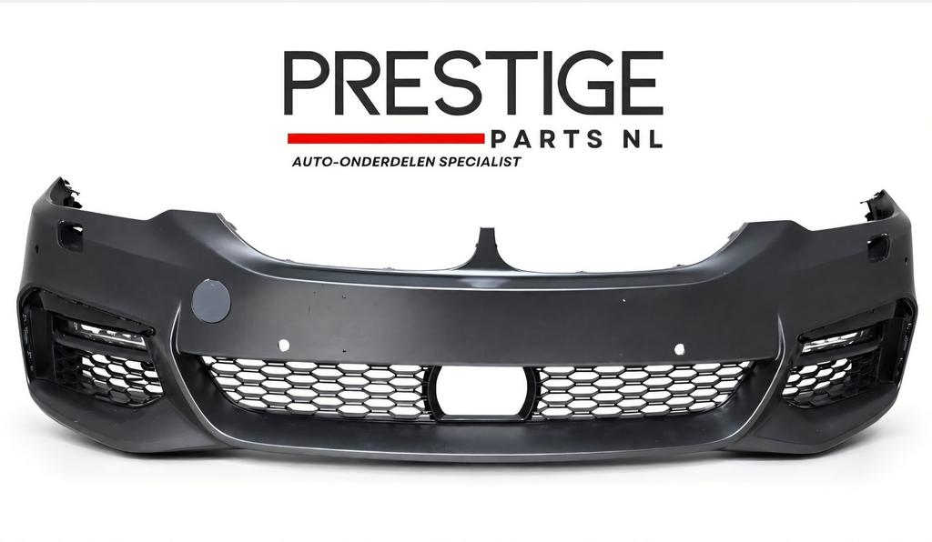 Voorbumper BMW 5 Serie G30 G31 M Pakket PDC KLS 51118064928, Gebruikt, -, Voor, Ophalen of Verzenden