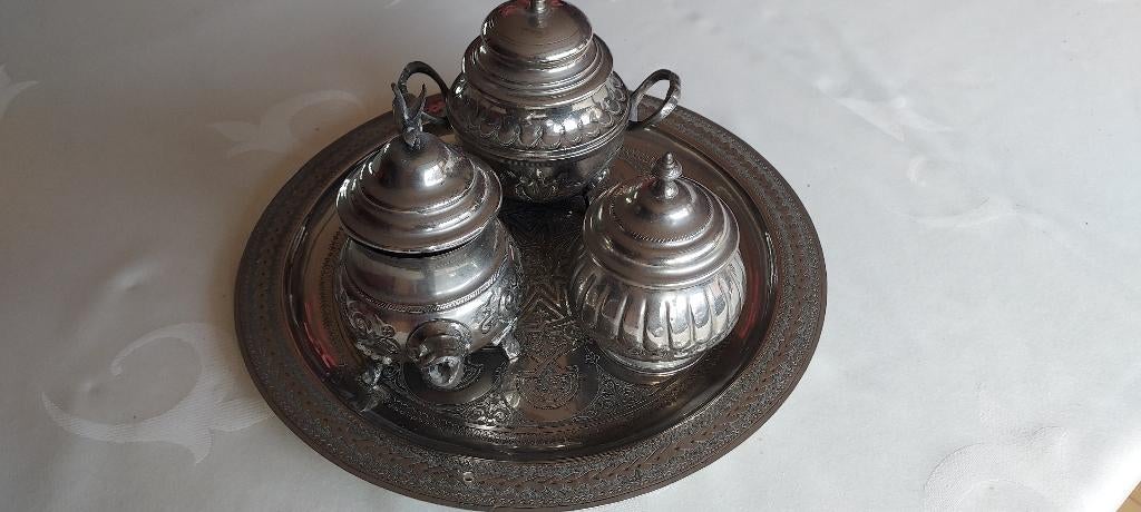 Marokkaanse theeset, 4-delig, Antiek en Kunst, Verzenden