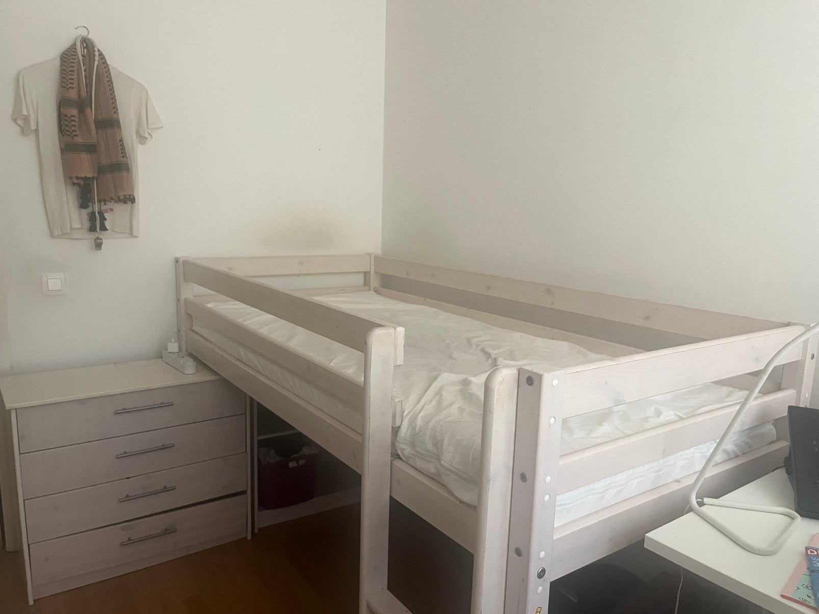 Set flexa massief grenen halfhoogslaper met laden 100x200 cm, Kinderen en Baby's, Kinderkamer | Stapelbedden en Hoogslapers, Ophalen