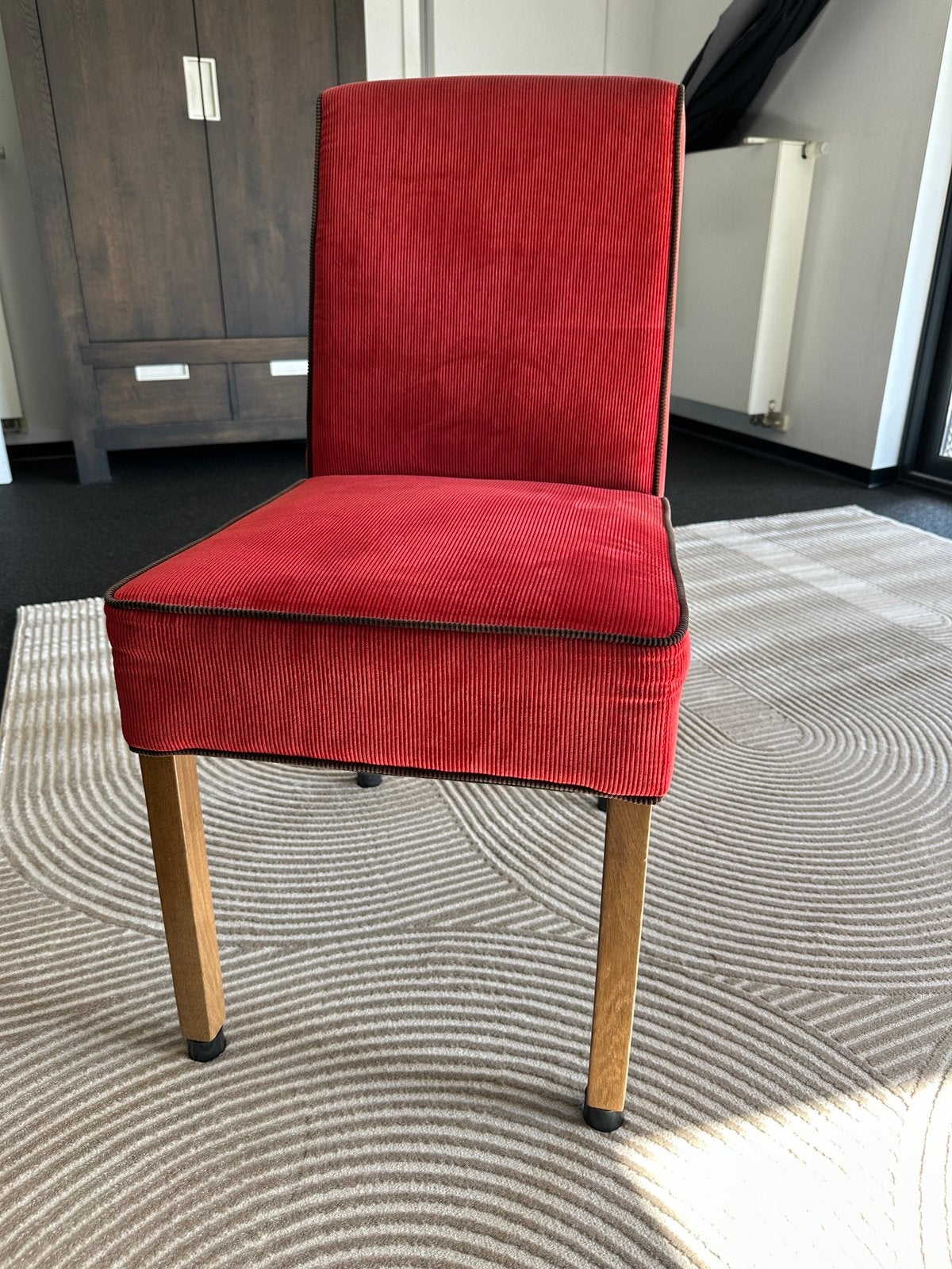 Stoelen, Enlèvement, Utilisé, Rouge, Tissus