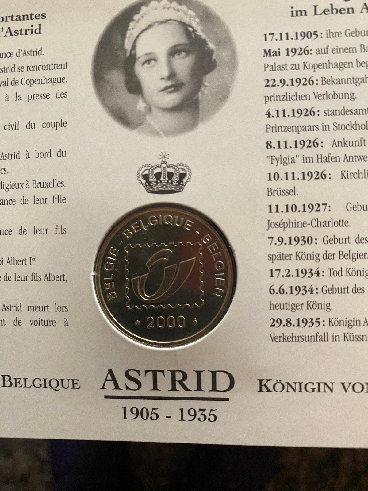 Munt Koningin Astrid, Verzamelen, Ophalen