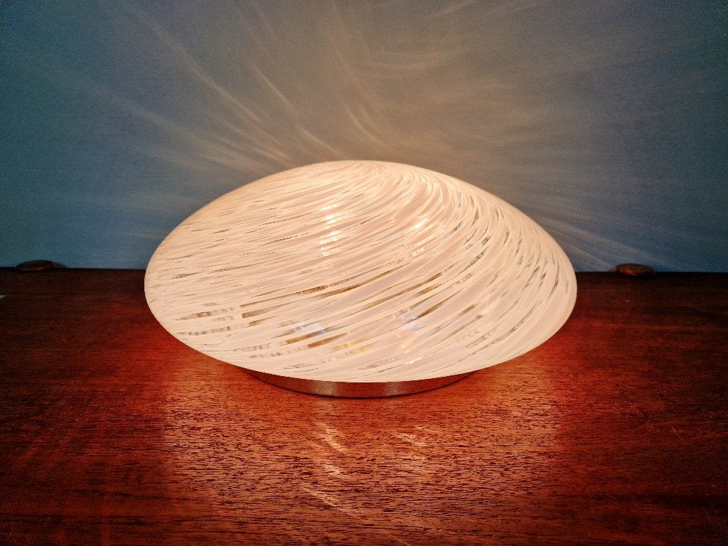 Plafondlamp van messing en Murano-glas, Hillebrand, 1970, Ophalen of Verzenden