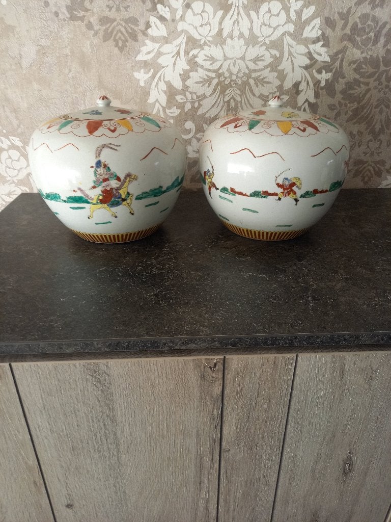 Duo gemberpotten, Antiek en Kunst, Ophalen