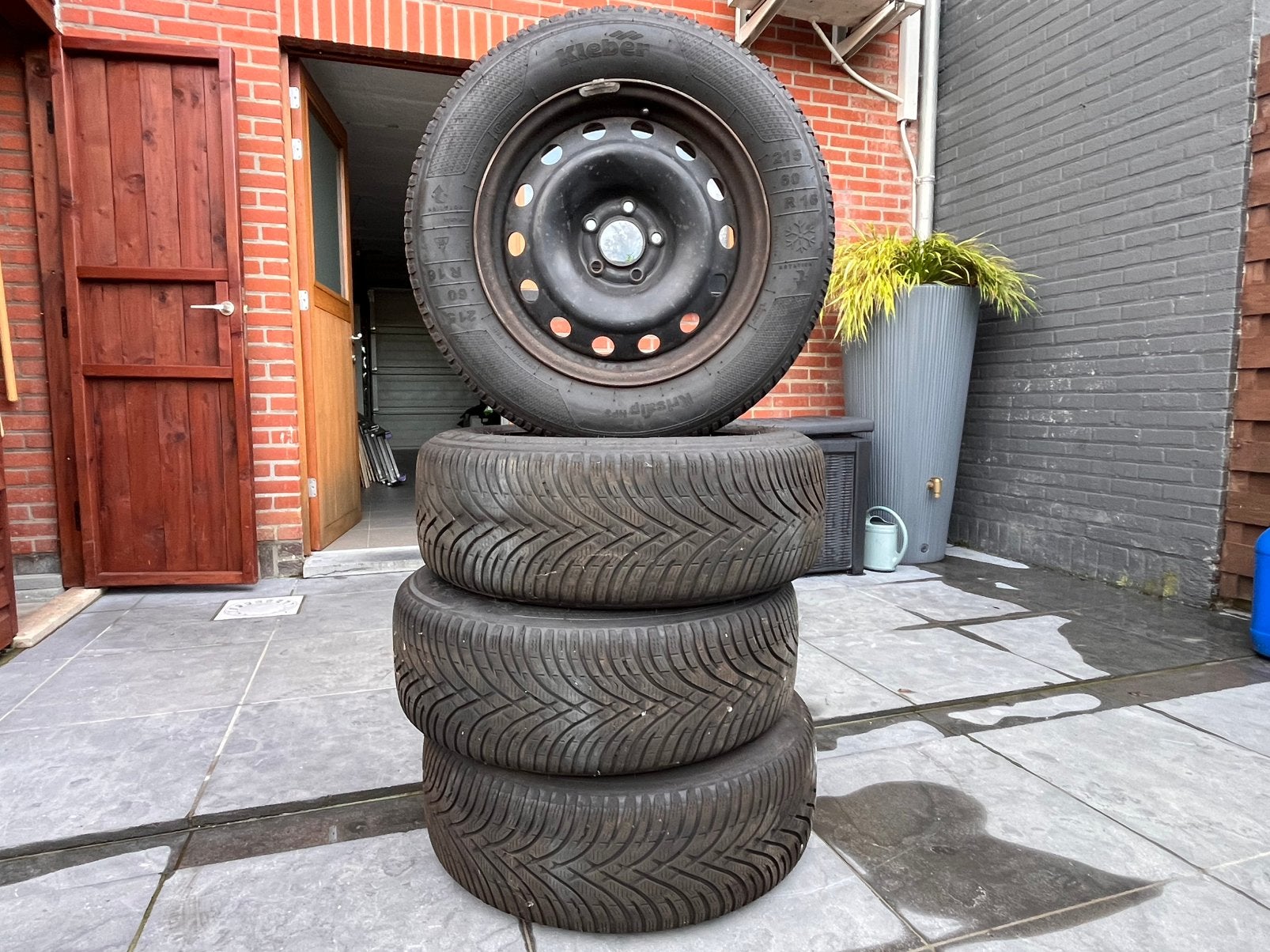 Winterbanden met velgen 16” 5x118, Enlèvement, Pneus hiver, Pneu(s)