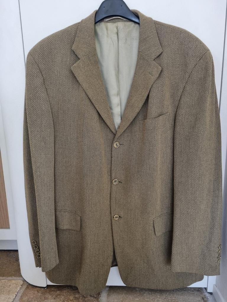 Kaki kleurige blazer Van Gils in de maat 54/XL, Kleding | Heren, Kostuums en vesten, Maat 56/58 (XL), Zo goed als nieuw, Groen