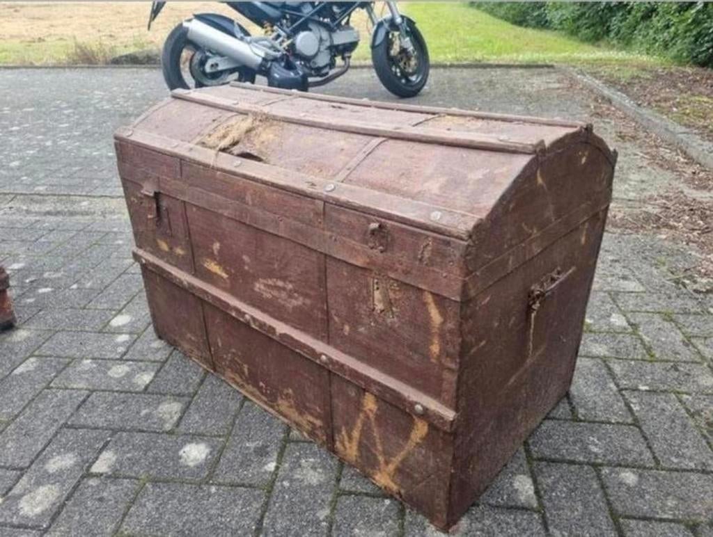 Oude houten kist / schatkist - Vandaag ophalen, Ophalen