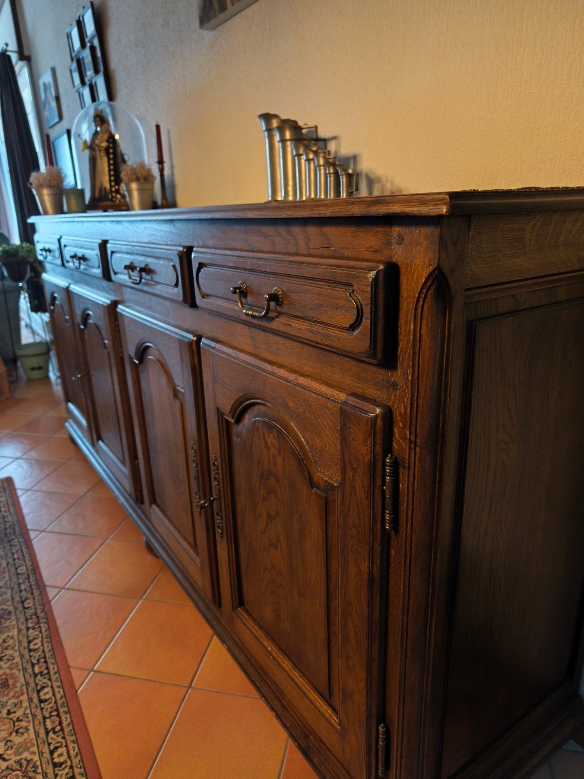 volledige eetkamer, Huis en Inrichting, Ophalen, Gebruikt, Eikenhout, Klassiek