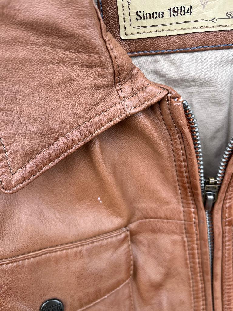 Leren jas Oakwood, Ophalen of Verzenden, Gedragen, Bruin, Oakwood