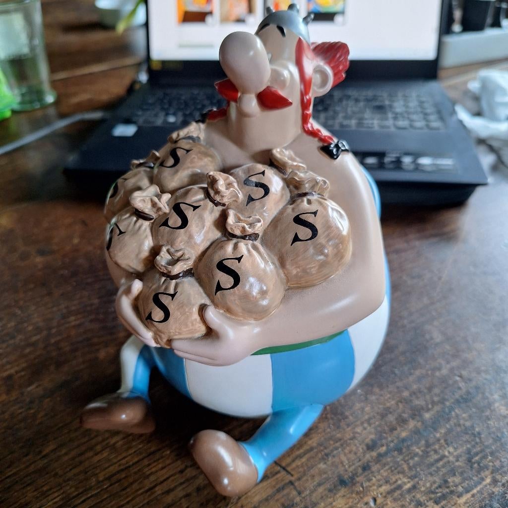 tirelire plastoy obelix 20 cm, Collections, Envoi, Comme neuf, Synthétique, Figurine de Bande dessinée ou de Dessin animé