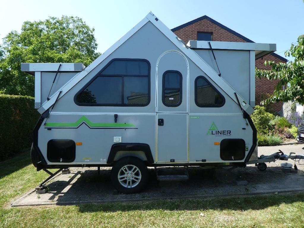 Aliner Ranger 12 vouwaanhanger, Caravans en Kamperen, Vouwwagens, Lichtgrijs, Aanwezig, Tot en met 4, Ophalen