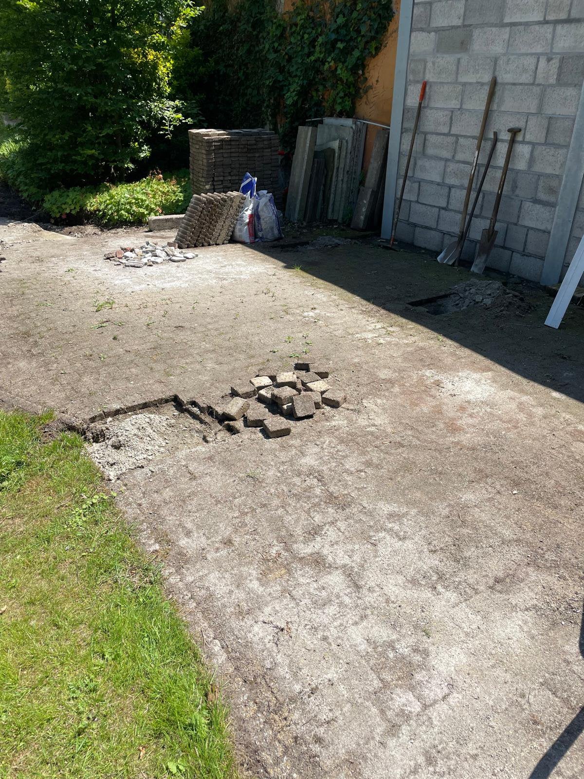 Gratis betonklinkers, Ophalen