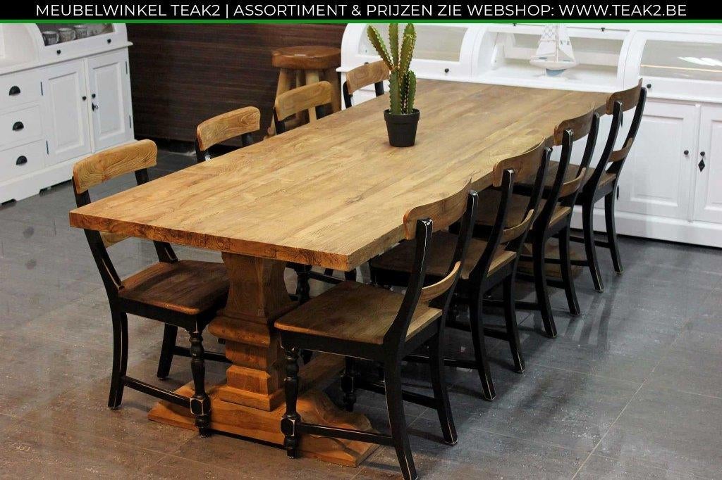 Nouvelles tables en teck - table à manger en teck chez TEAK2, Maison & Meubles, Tables | Tables à manger, Neuf, Teck, Métal, Enlèvement ou Envoi