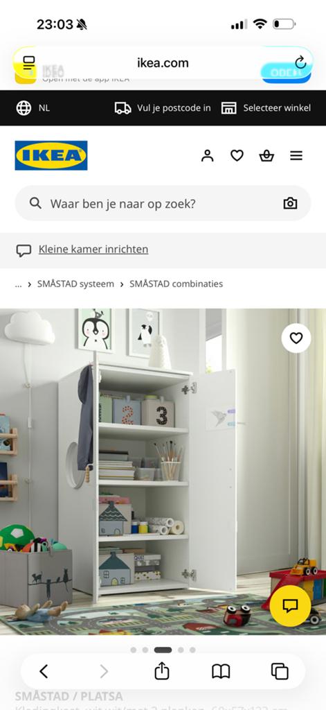 Opbergen kinderkast smastad ikea, Ophalen, Zo goed als nieuw
