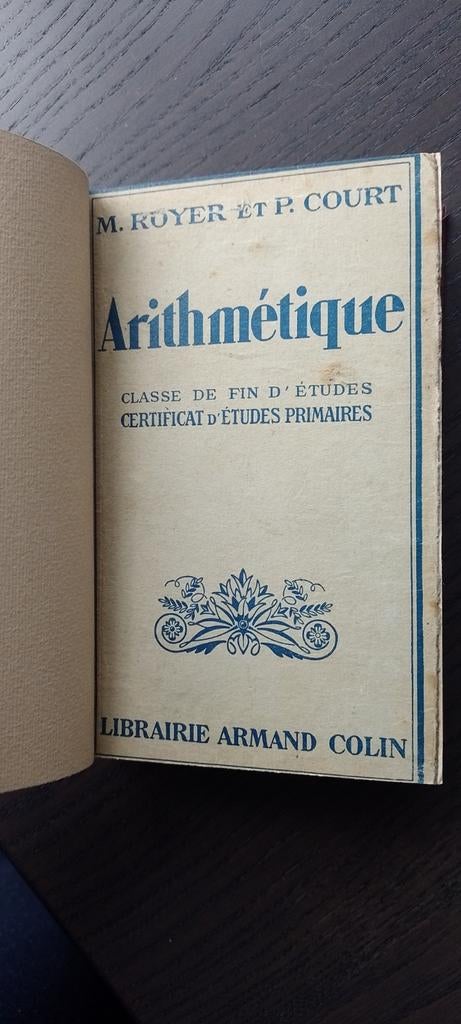 Livre - Arithmétique, Enlèvement, Utilisé, Primaire, Maurice royer
