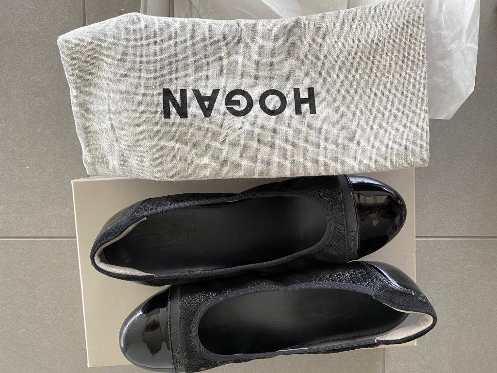Superbes ballerines noires Hogan 36,5, Enlèvement ou Envoi, Comme neuf, Hogan, Ballerines