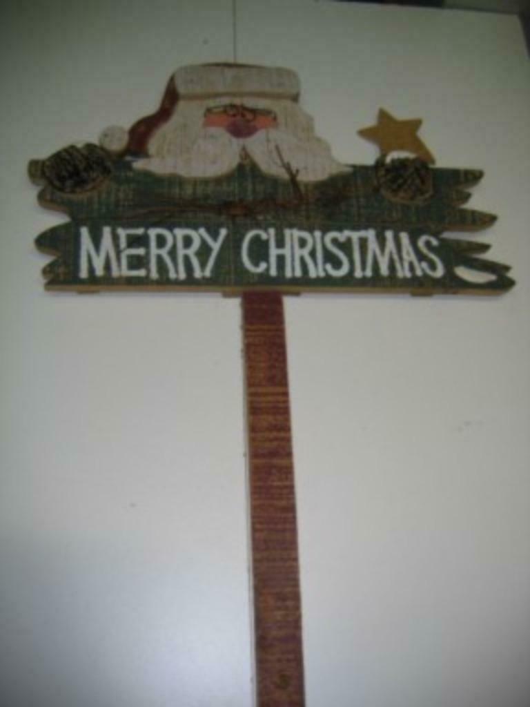 Panneau en bois décoré Merry Christmas, Enlèvement ou Envoi, Utilisé