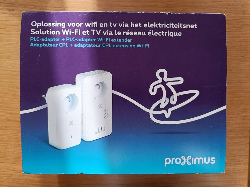 Adaptateur CPL extension Wi-Fi, Informatique & Logiciels, Enlèvement ou Envoi, Comme neuf, Proximus