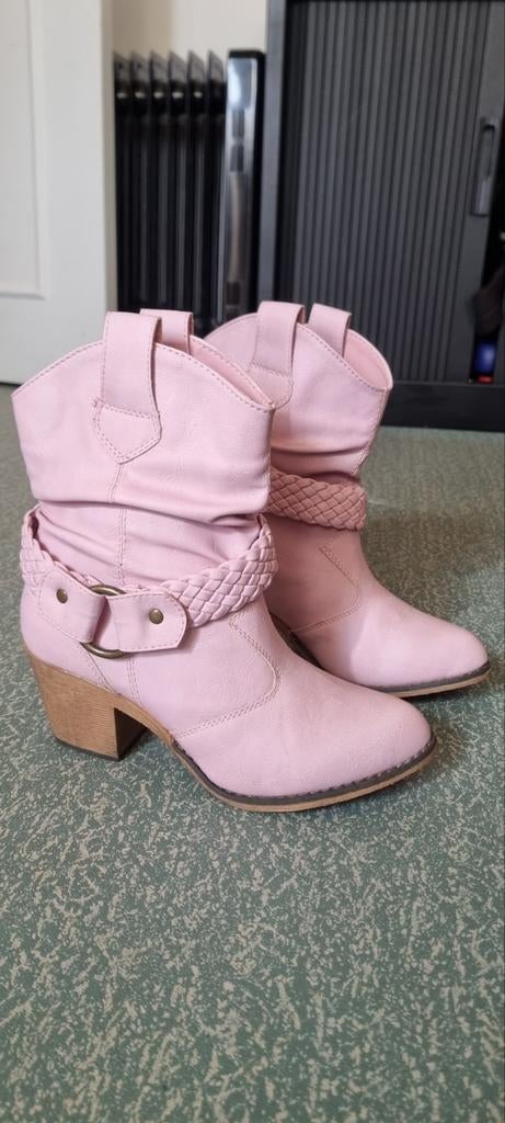 Nieuwe dames cowboylaarzen licht roze maat 37, Ophalen, Bonprix, Lage of Enkellaarzen, Nieuw
