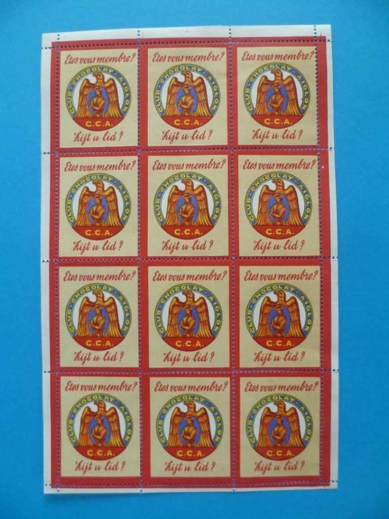 Chocolat Aiglon chocolade lidmaatschap club adhésion timbres, Collections, Collections Autre, Comme neuf, Enlèvement ou Envoi