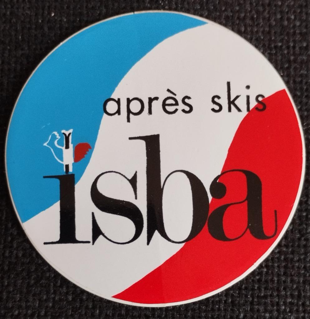 Autocollant vintage ISBA souliers après ski, Envoi, Comme neuf, Marque