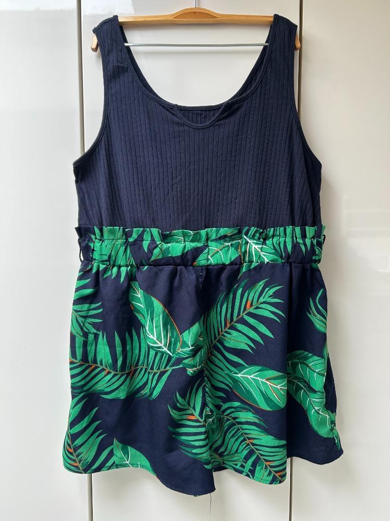 Combishort bleu/vert Shein Curve - Taille 2XL *, Taille 46/48 (XL) ou plus grande, Enlèvement ou Envoi, Comme neuf, SHEIN