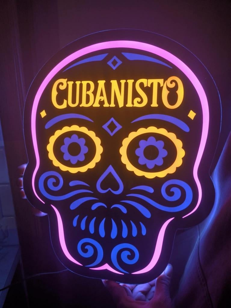 Publicité lumineuse Cubanisto, Collections, Marques & Objets publicitaires, Neuf, Table lumineuse ou lampe (néon), Enlèvement ou Envoi