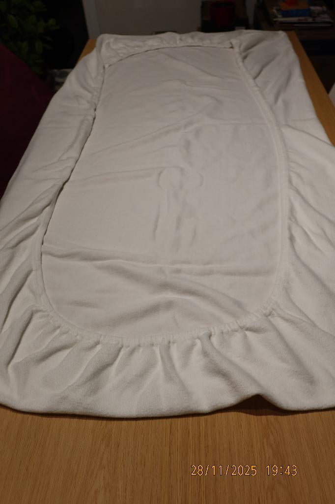 Drap housse molletonné 1 personne, Enlèvement, Comme neuf, Une personne, Blanc