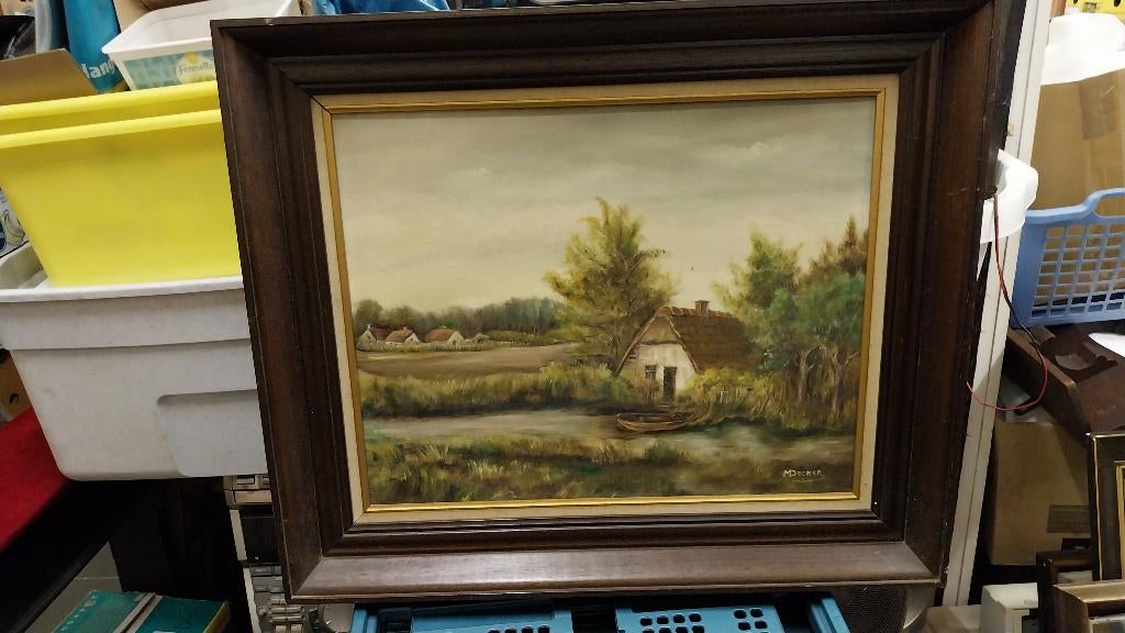 Schilderij M. De Decker 1989, Antiek en Kunst, Ophalen of Verzenden