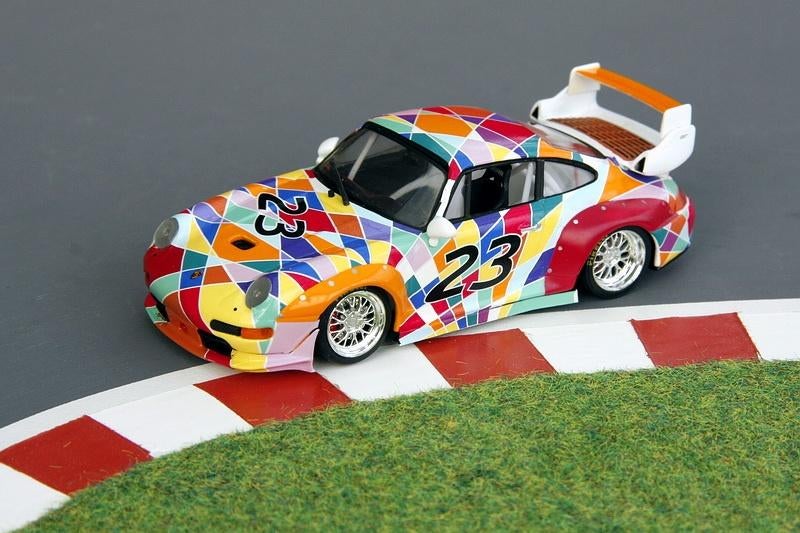 Porsche 993 GT2 #23 Arlequin 1995 - Vitesse, Ophalen of Verzenden, Zo goed als nieuw, Auto, Overige merken